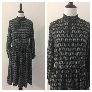 Vintage handmade pattern midi dress